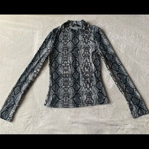 Shein | Snakeskin Neck Top